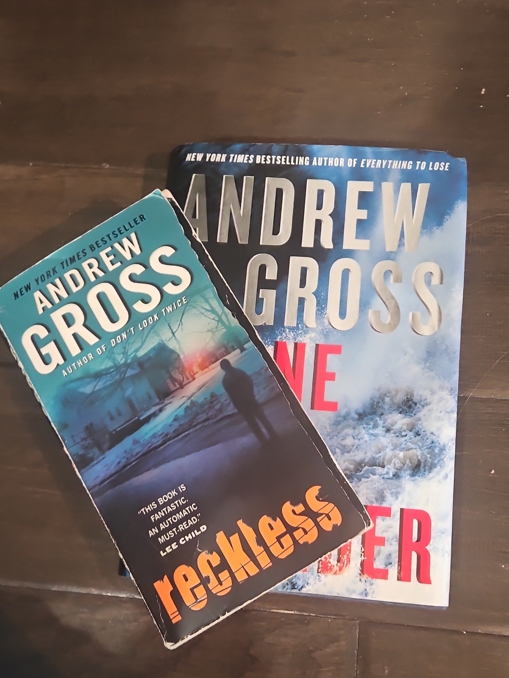 Andrew Gross Ty Hauck Books 3 & 4 Lot – Reckless & One Mile Under